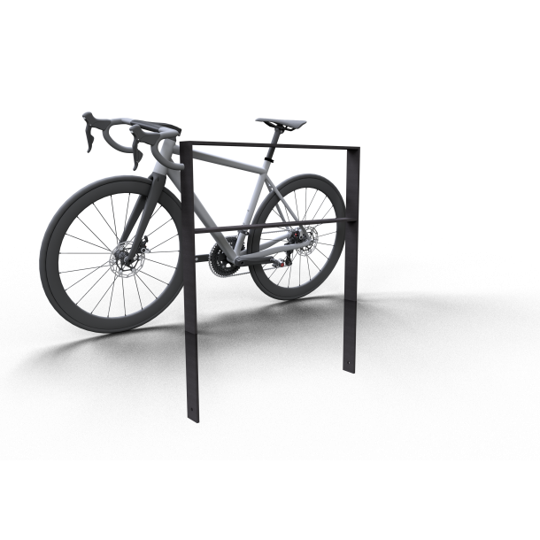 Lean-on hoop of flat bar steel | 80 x 12 mm | with cross bar | total width: 1000 mm | hot-dip galvanized and coated DB 703